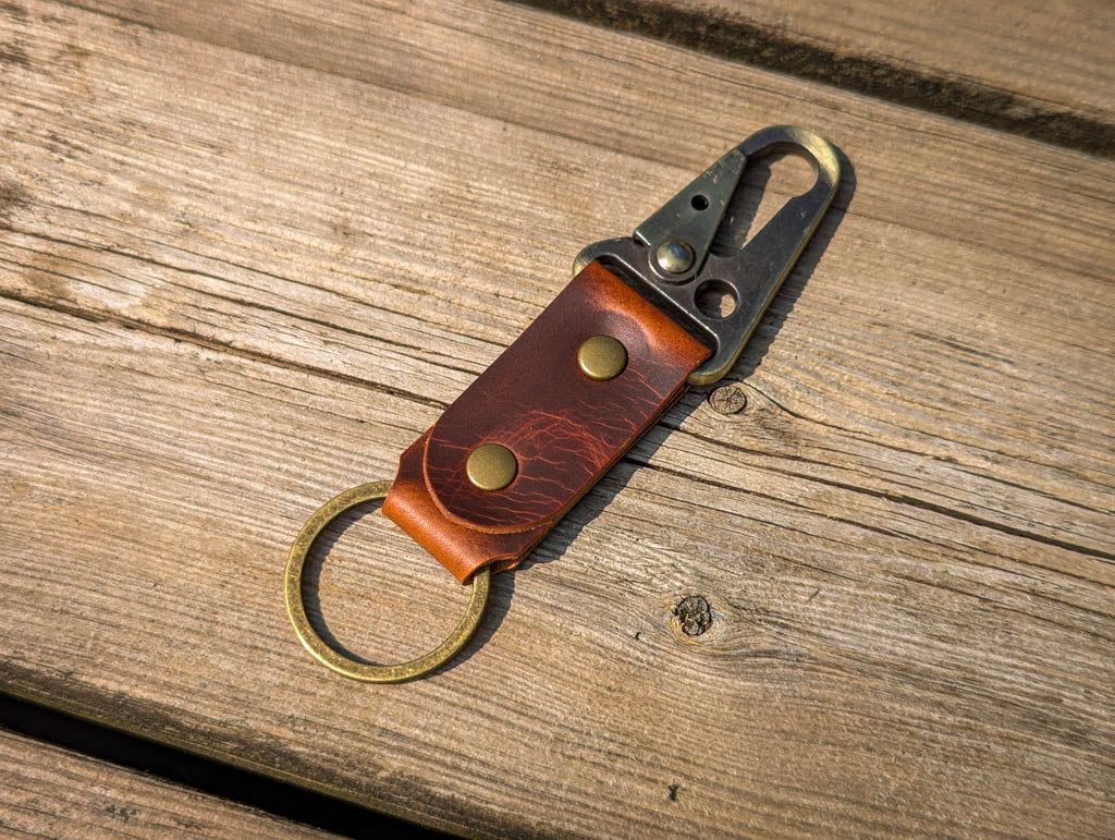 Tactical Key Ring - Badalassi Wax Cognac